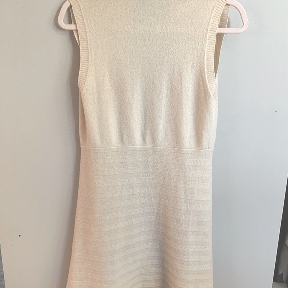 Amici Cream 100% Cashmere sleeveless cardigan tunic - Picture 7 of 9